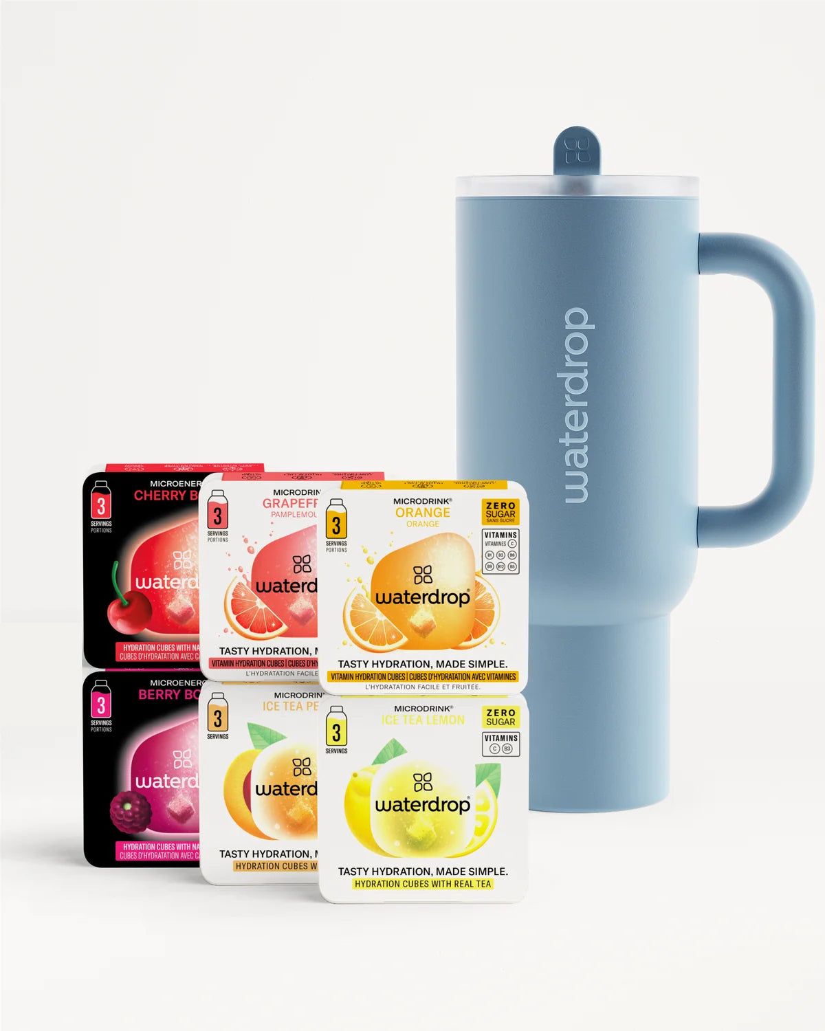Coffret Dégustation Gobelet Exploreur Thermo with hydration cubes.