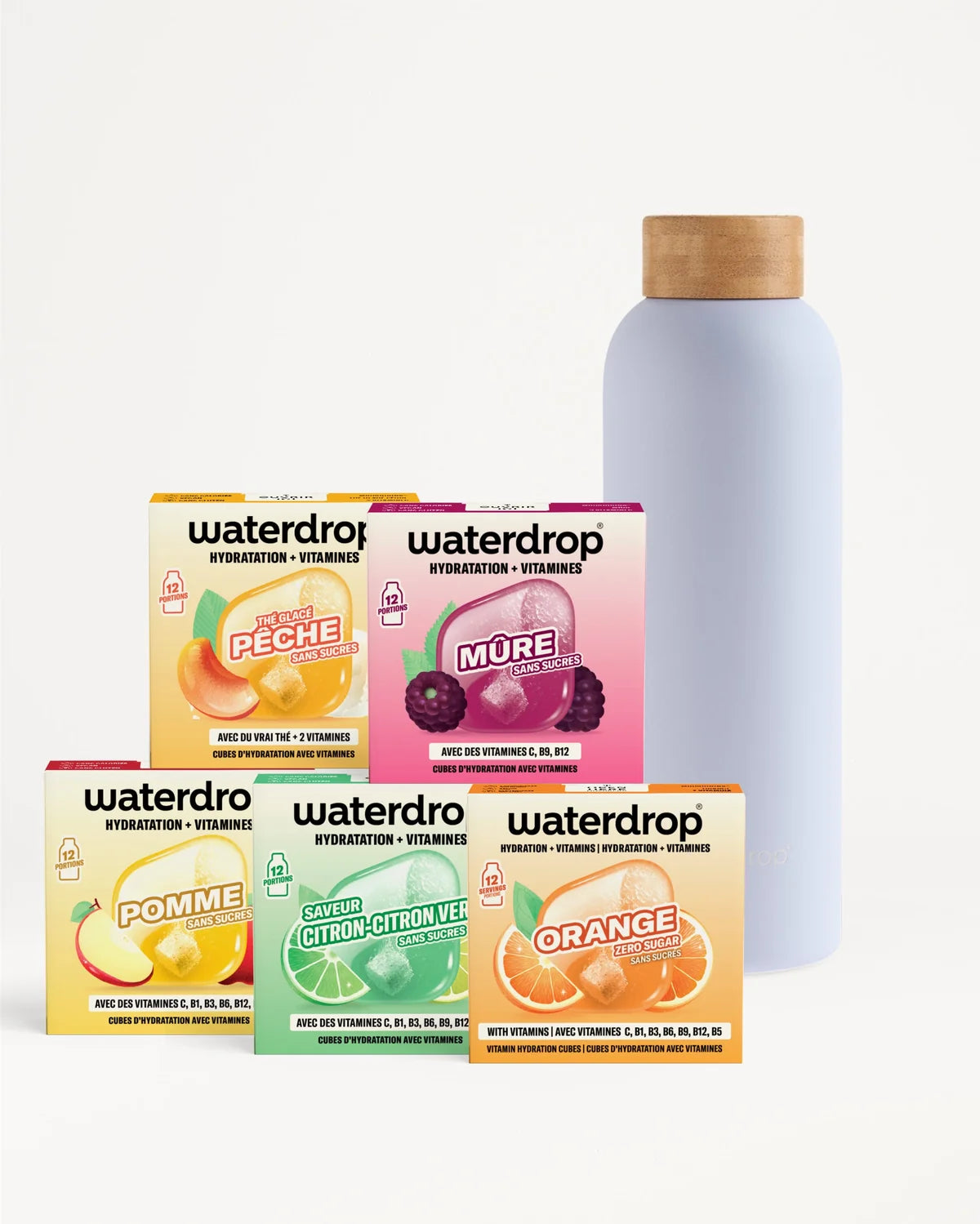 30 Days Starter Set Thermo Steel with vitamin hydration cubes.